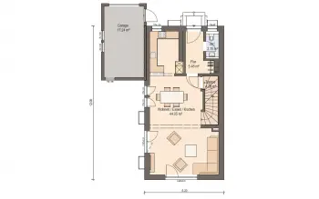 Grundriss Stadtvilla / Villa Haas D 114 A von Haas Haus