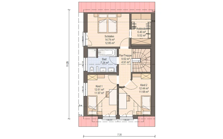 Haas Haus - Musterhaus Haas D 128 A Dachgeschoss