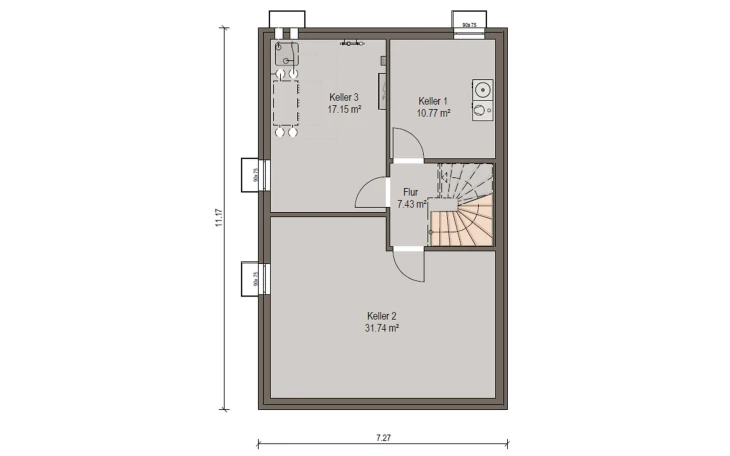 Haas Haus - Musterhaus Haas D 128 B Keller