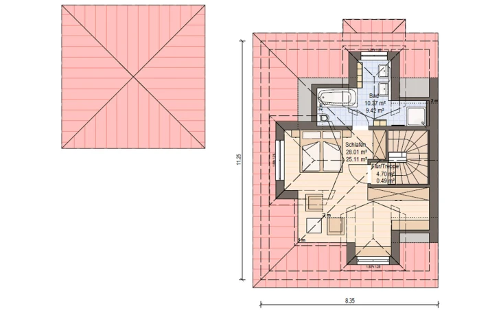 Haas Haus - Musterhaus Haas D 148 A Dachgeschoss