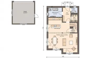 Grundriss Stadtvilla / Villa Haas D 148 A von Haas Haus