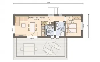 Grundriss Tiny House Haas FH 43 von Haas Haus