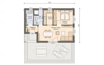 Grundriss Tiny House Haas FH 50 von Haas Haus