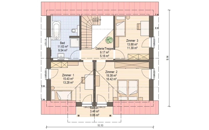 Haas Haus - Musterhaus Haas G 139 A Dachgeschoss