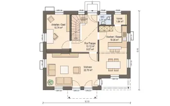 Grundriss Familienhaus Haas G 139 A von Haas Haus