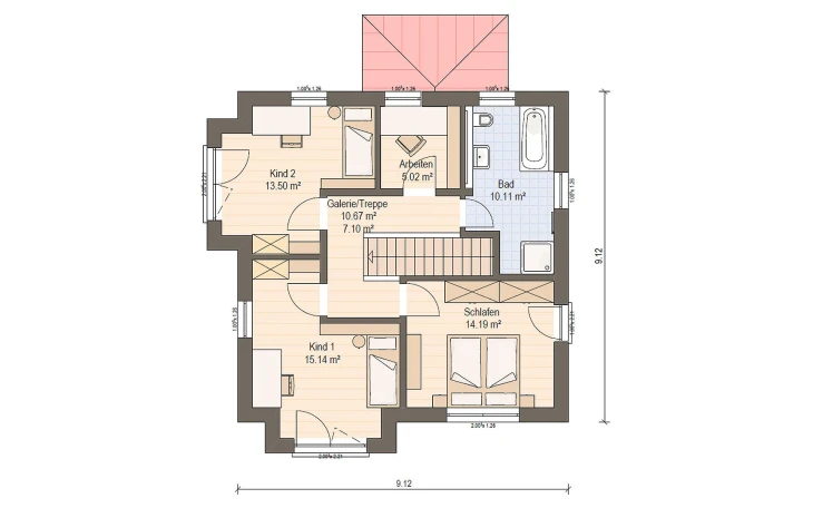 Haas Haus - Musterhaus Haas O 129 A Obergeschoss