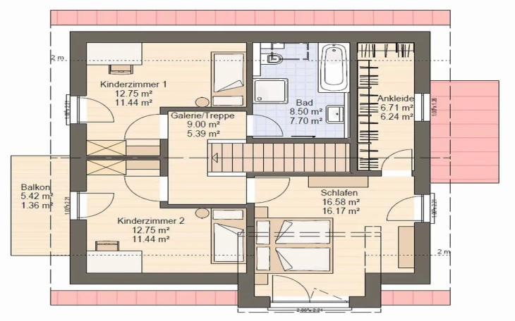 Haas Haus - Musterhaus Haas O 129 B Dachgeschoss