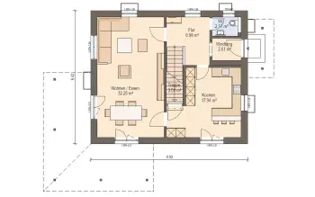 Grundriss Familienhaus Haas O 130 B von Haas Haus