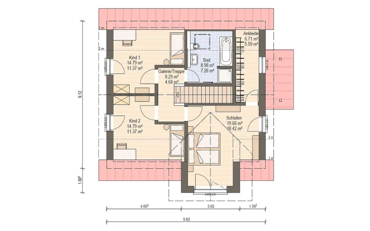 Haas Haus - Musterhaus Haas O 141 A Dachgeschoss