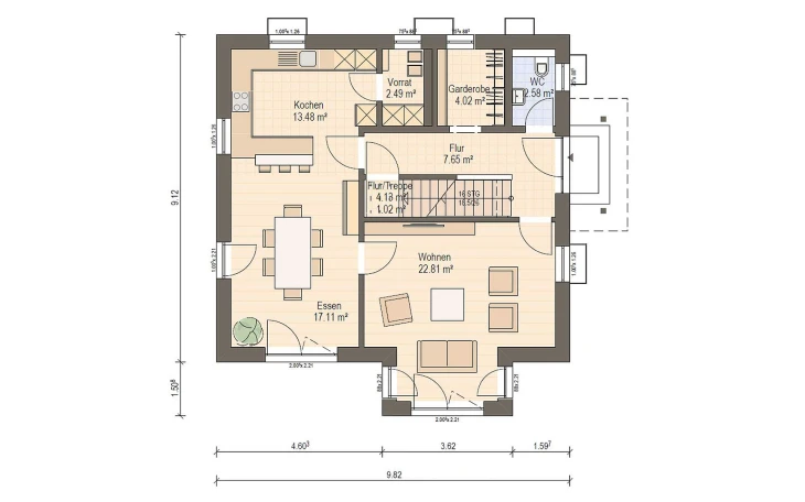 Haas Haus - Musterhaus Haas O 141 A Erdgeschoss