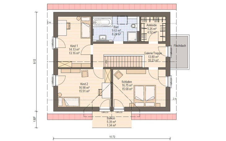 Haas Haus - Musterhaus Haas O 155 A Dachgeschoss