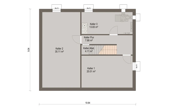 Haas Haus - Musterhaus Haas O 155 B Keller