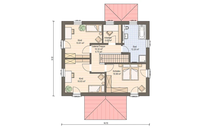 Haas Haus - Musterhaus Haas O 155 B Obergeschoss