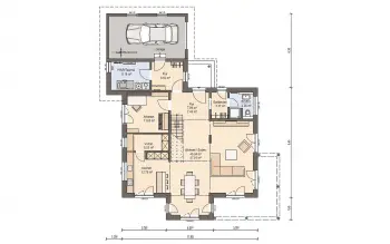 Grundriss Walmdach Haas MH Poing 187 von Haas Haus
