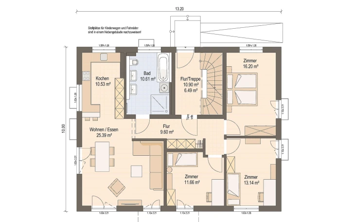 Haas Haus - Musterhaus Haas WOB 3 B Erdgeschoss