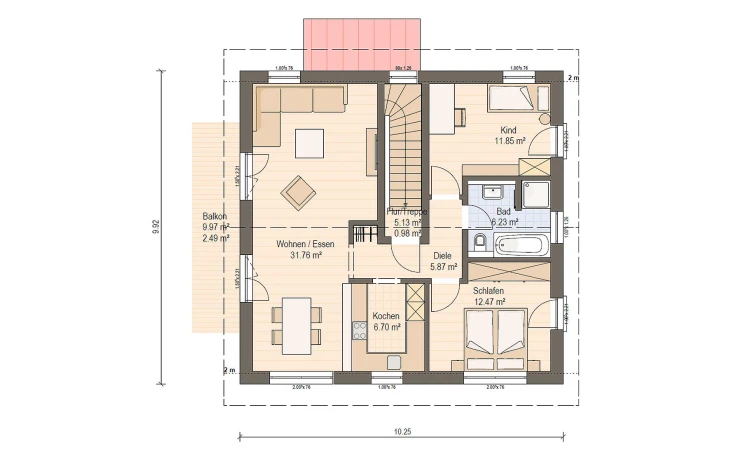 Haas Haus - Musterhaus Haas Z 159 A Dachgeschoss