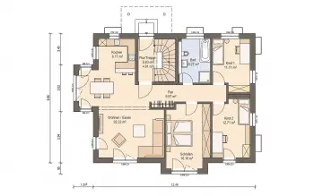 Grundriss Stadtvilla / Villa Haas Z 179 A von Haas Haus