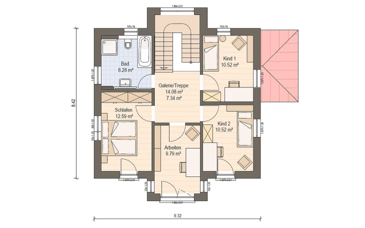 Haas Haus - Musterhaus Haas S 122 A Obergeschoss