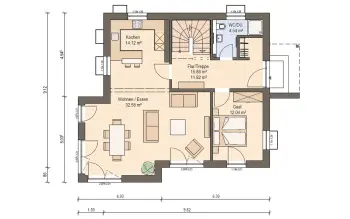 Grundriss Pultdach Haas S 141 A  von Haas Haus