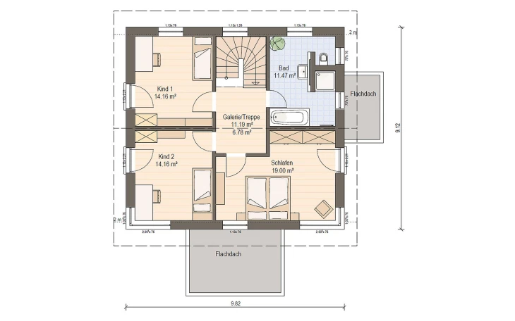 Haas Haus - Musterhaus Haas S 141 B Obergeschoss