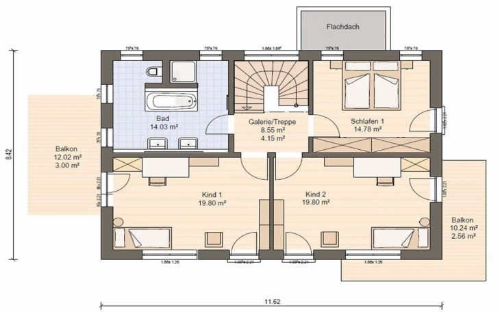 Haas Haus - Musterhaus Haas S 154 B Obergeschoss