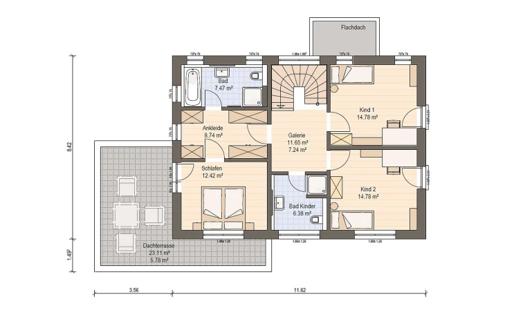 Haas Haus - Musterhaus Haas S 154 D Obergeschoss