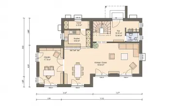 Grundriss Stadtvilla / Villa Haas S 154 D von Haas Haus