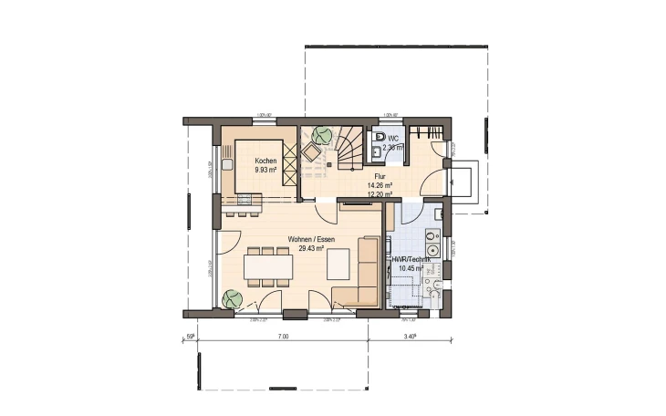 Haas Haus - Musterhaus Vivo 130 Erdgeschoss