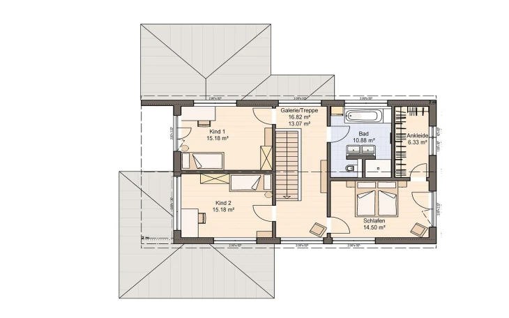 Haas Haus - Musterhaus Vivo 159 Obergeschoss