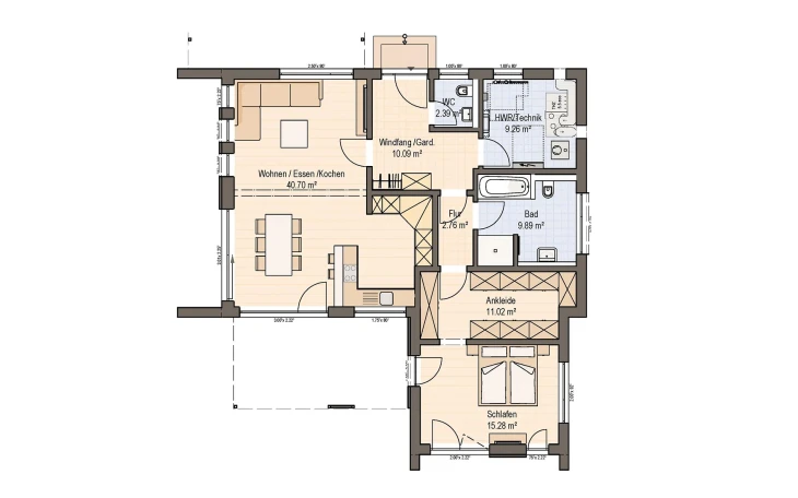 Haas Haus - Musterhaus Vivo 103 Erdgeschoss