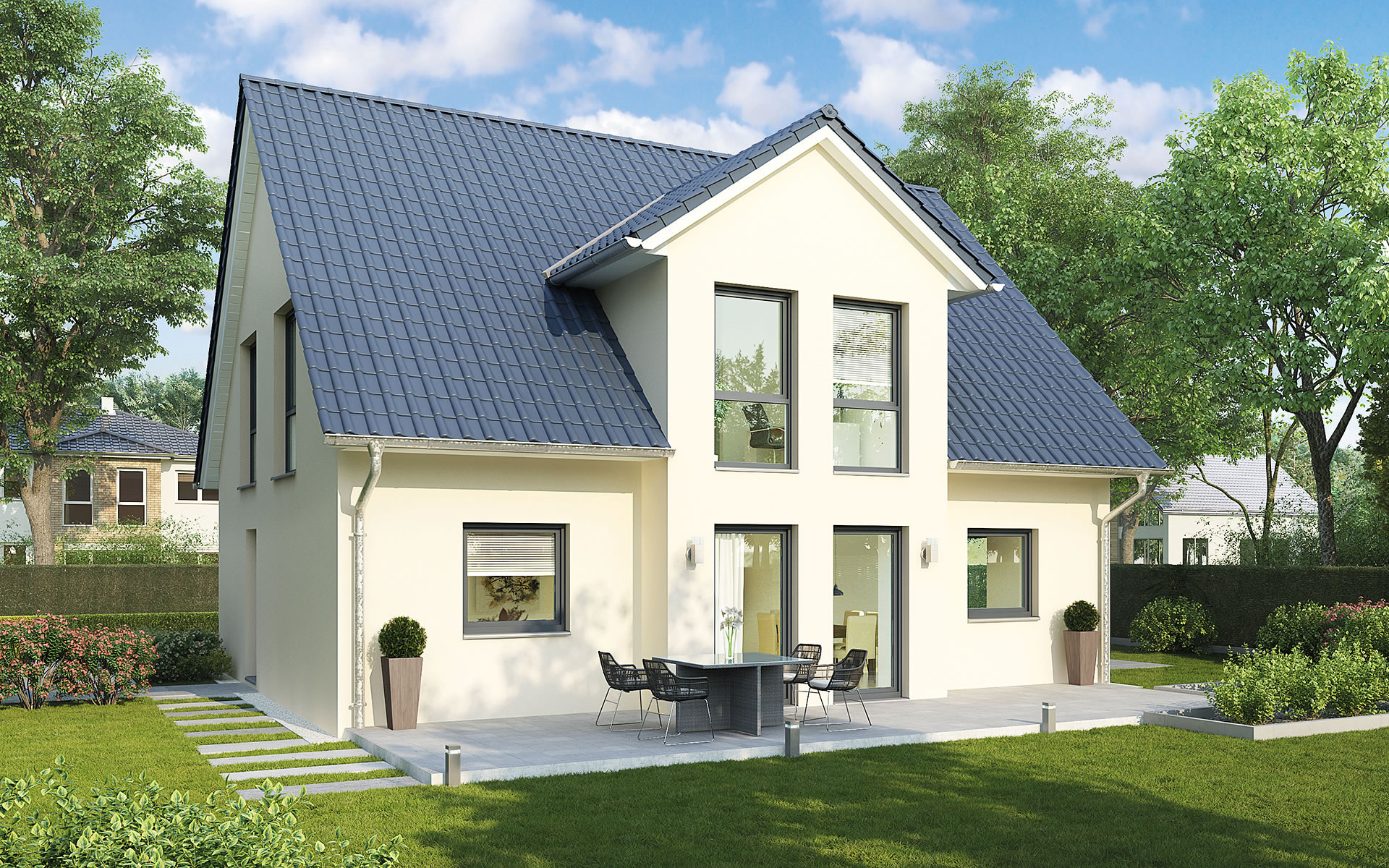 Musterhaus Wohnbeispiele Grundrisse Aller Haustypen Hausbau
