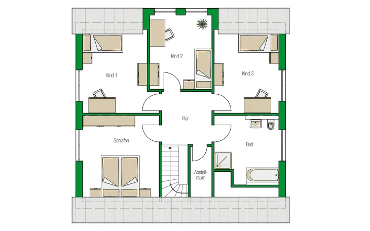 HELMA - Musterhaus Berlin Dachgeschoss