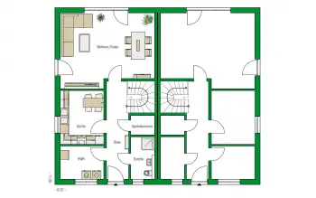 Grundriss Walmdach Dublin-Variante von HELMA