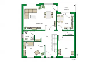 Grundriss Mediterranes Haus Florenz von HELMA
