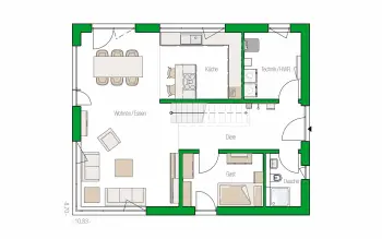 Grundriss Familienhaus Aarhus von HELMA