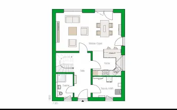Grundriss Familienhaus Wismar von HELMA