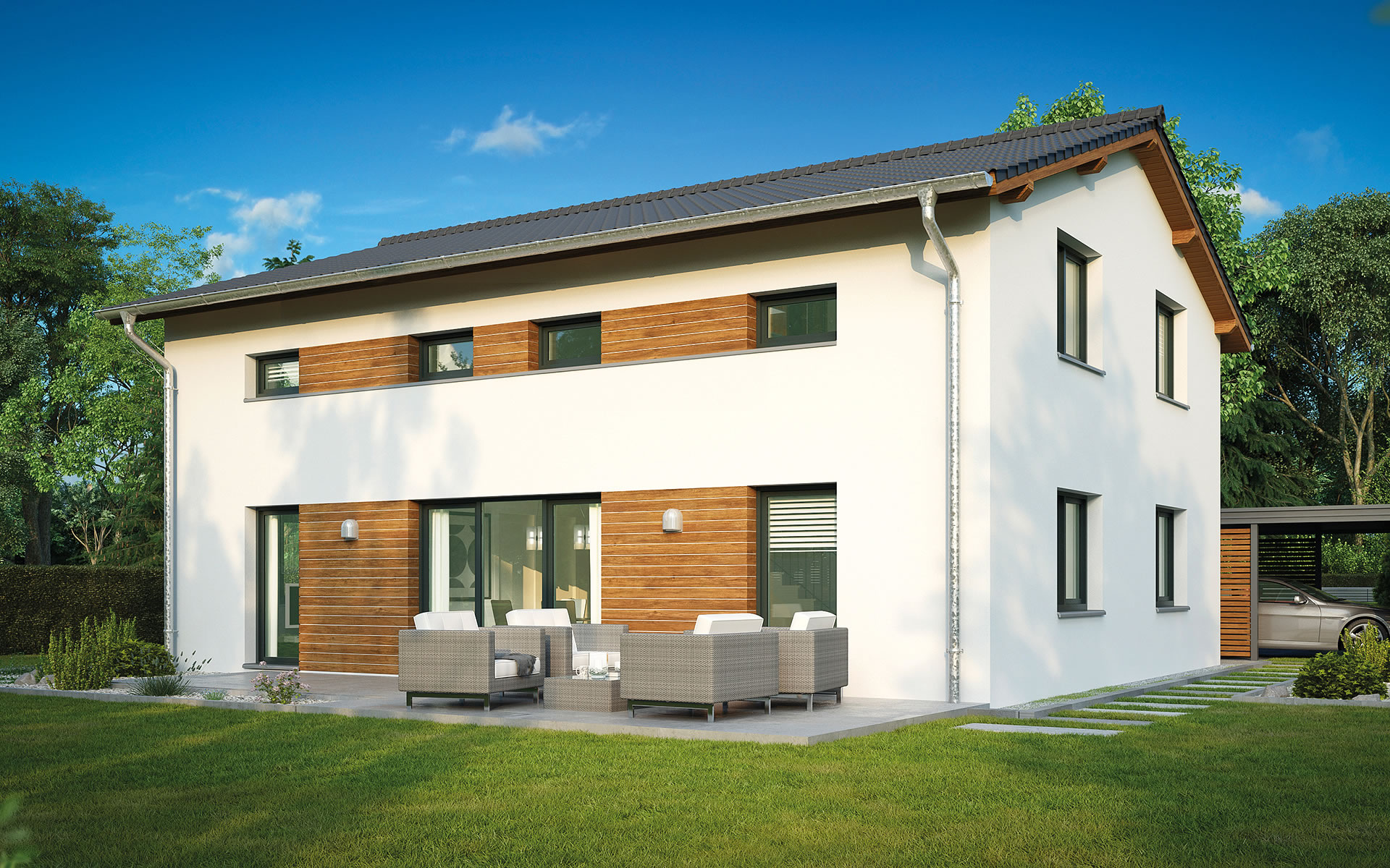 Musterhaus Wohnbeispiele Grundrisse Aller Haustypen Hausbau