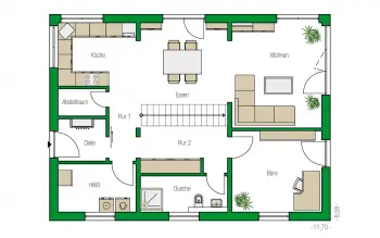 Grundriss Familienhaus Lübeck von HELMA