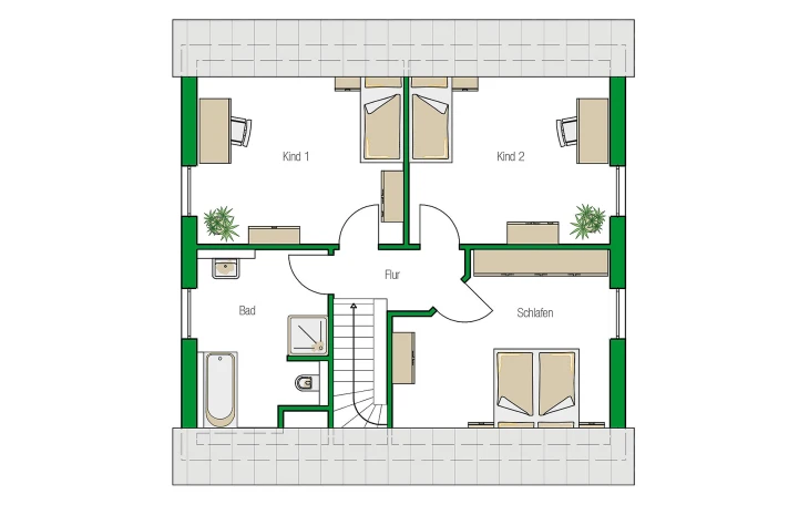 HELMA - Musterhaus Mailand Dachgeschoss