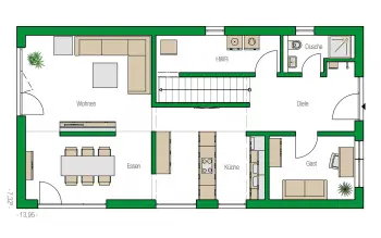 Grundriss Stadtvilla / Villa Nürnberg von HELMA