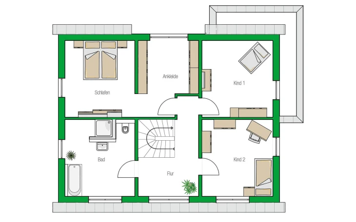 HELMA - Musterhaus Treviso Dachgeschoss