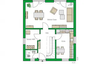 Grundriss Familienhaus Turin von HELMA