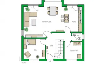 Grundriss Walmdach Verona von HELMA