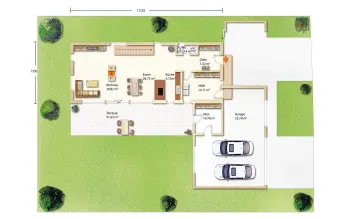 Grundriss Designerhaus Neunecker 199 von Holzhaus Rosskopf