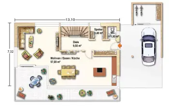 Grundriss Landhaus Ohmden 147 von Holzhaus Rosskopf
