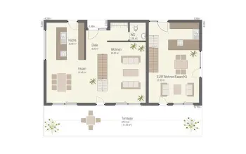 Grundriss Flachdach Ehrenbach von Keitel Haus