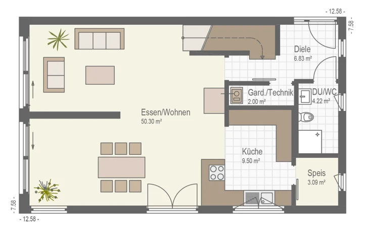 Keitel Haus - Musterhaus Kofelblick Erdgeschoss