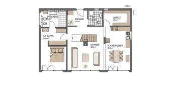Grundriss Satteldach Lengwil von Keitel Haus
