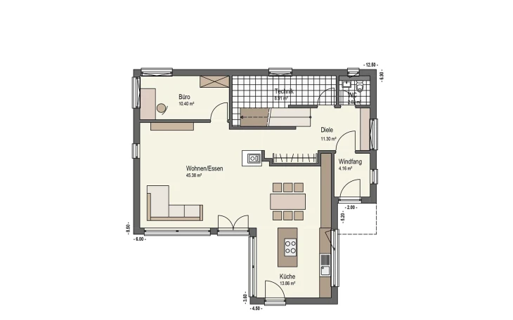 Keitel Haus - Musterhaus Schlehengrund Erdgeschoss