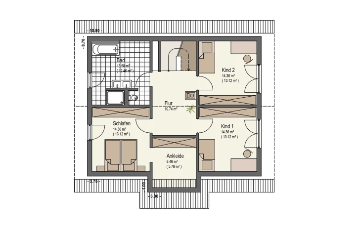 Keitel Haus - Musterhaus Schwalbenweg Dachgeschoss